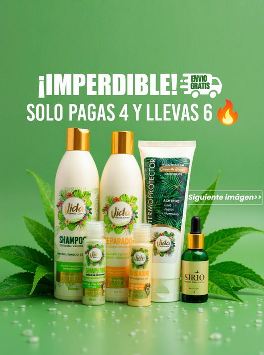 💚 KIT VIDA RENACER – PROTEÍNA CAPILAR 💧 | ¡Paga 4 y recibe 6 productos! 🎁